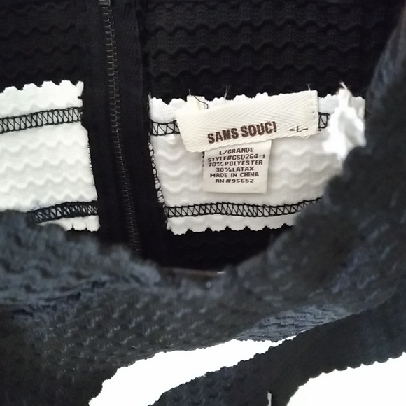 Sans Souci Black & White Sweetheart style dress - Picture 2 of 4